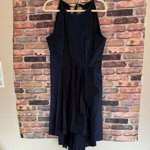Eliza J Cotton Sundress HiLo Hem Navy Cotton Sleeveless Size 14